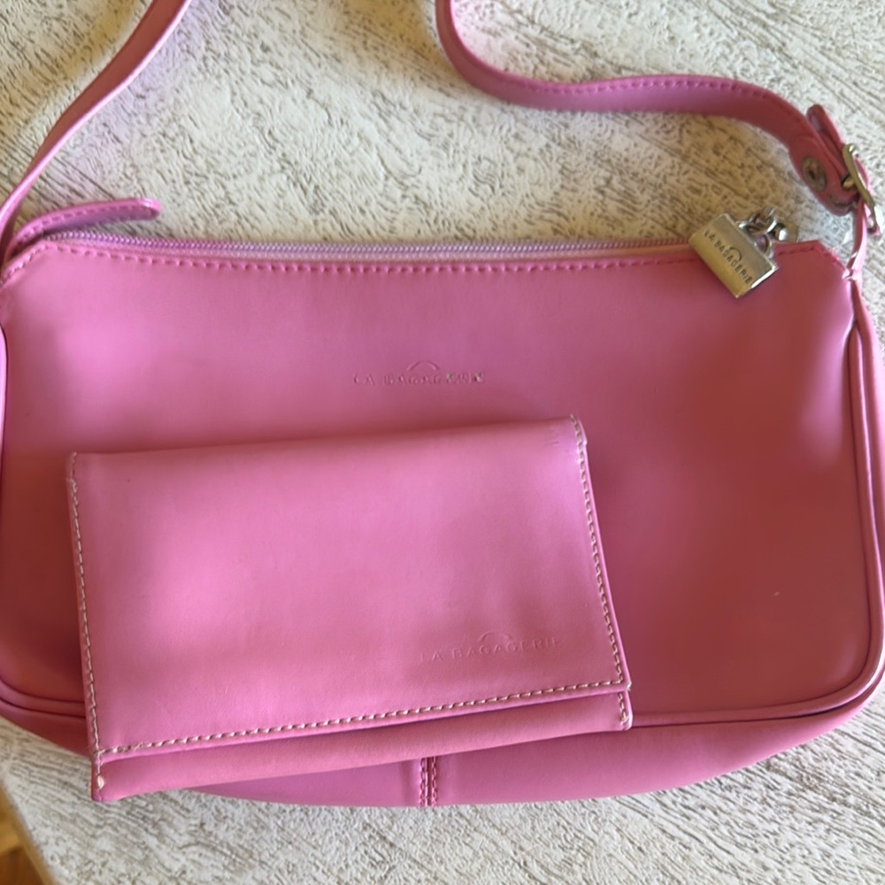 La Bagagerie Leather Shoulder Bag and Wallet Set
